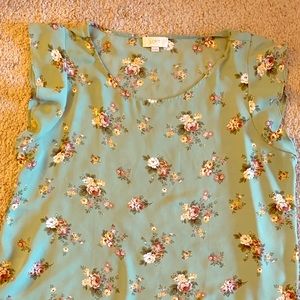 Floral Flutter Sleeve Shell
